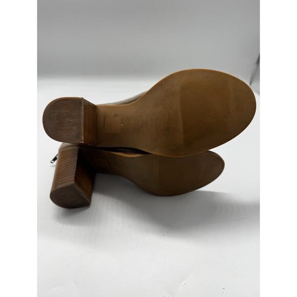 Jeffrey Campbell Light Brown Cors Suede Lace Up Sandals Block Heel Sz 7 Grunge - Picture 10 of 11